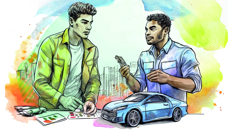 شاب يتهرب من تقاسم أرباح التجارة في سيارات مع شريكه