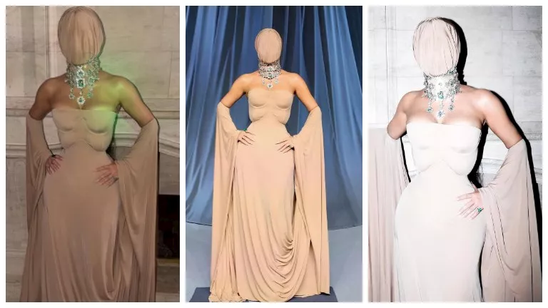 أخفت وجهها.. إطلالة صادمة لـ كيم كاردشيان في حفل أكاديمية الفنون بأمري