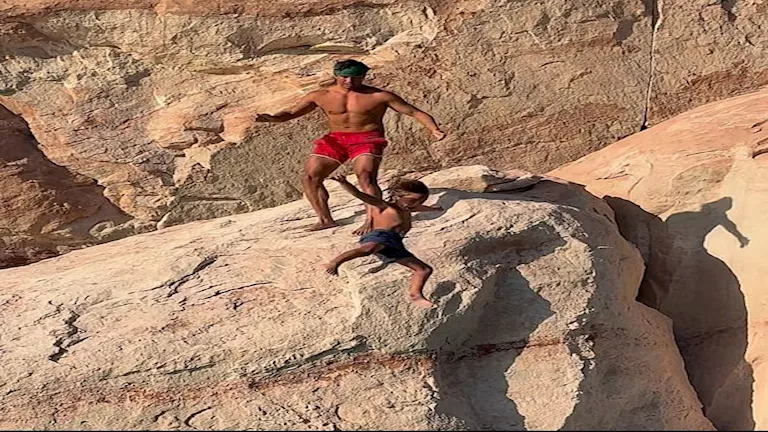 جدل بعد فيديو لبلوجر يرمي ابنه في بحيرة.. لن تتوقع ما حدث