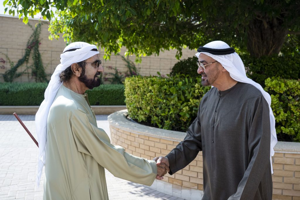 رئيس الدولة يلتقي محمد بن راشد