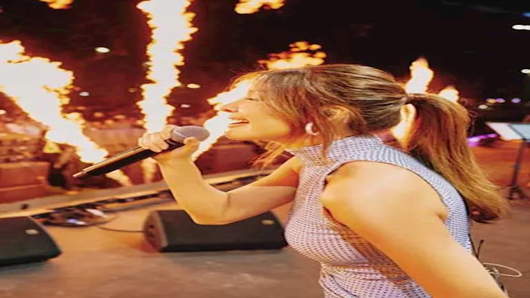 نانسي عجرم تشعل حفل مهرجان “واو” في الرياض