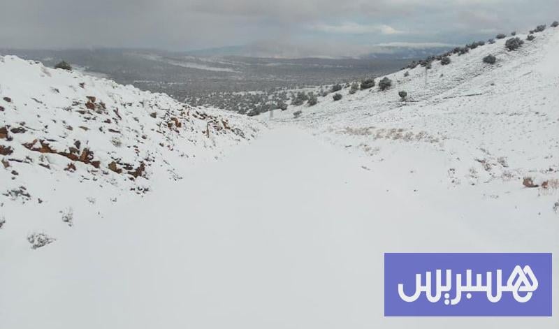 مرتفعات إقليم أزيلال تكتسي بالبياض