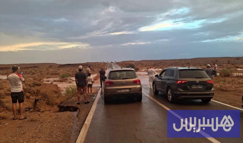 إنقاذ سائحين من السيول نواحي مرزوكة