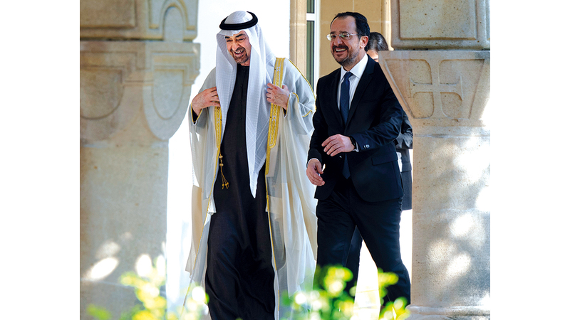 رئيس الدولة والرئيس القبرصي يبحثان تعزيز الشراكة الاستراتيجية الشاملة بين البلدين