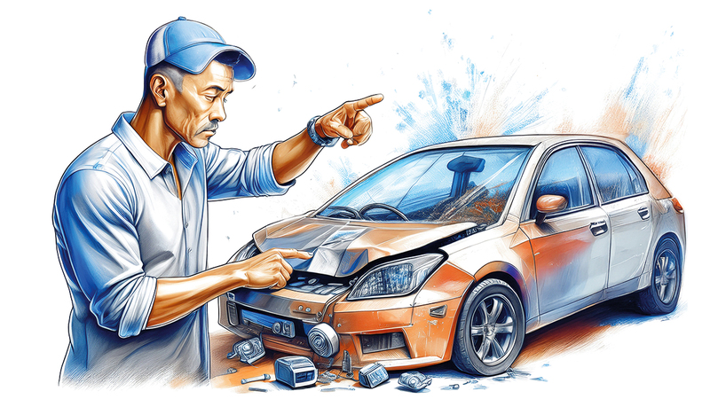 شاب يطالب وكالة سيارات بالتعويض عن عدم فتح الوسائد الهوائية