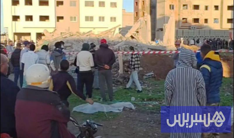 انهيار عمارة قيد البناء في المحمدية