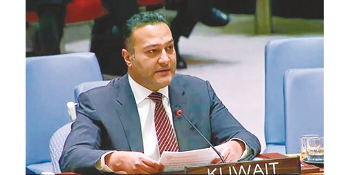 الكويت تؤكد الموقف العربي المطالب بتطبيق القانون الدولي بلا انتقائية