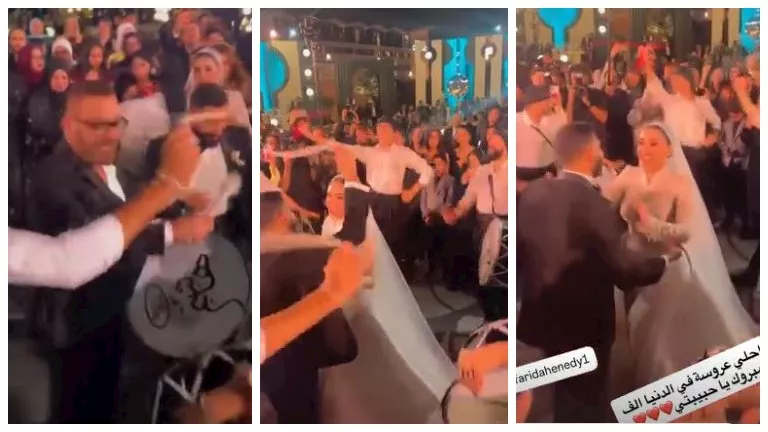 “أدريانو في ضهر همام”.. رقص أحمد السقا بالطبلة في زفاف فريدة ابنة محمد