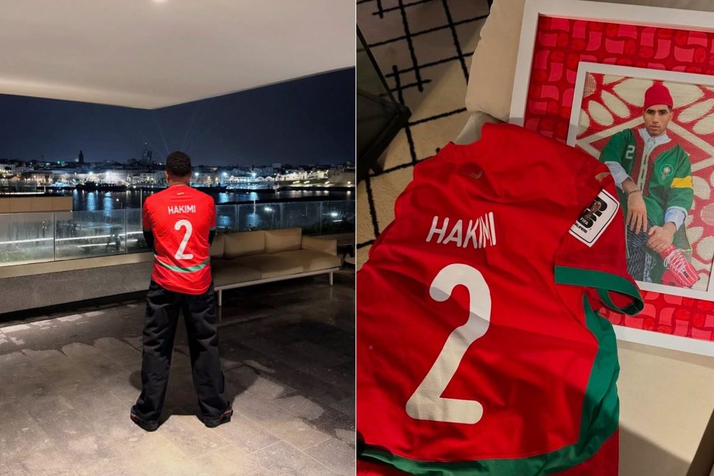 “ولد البلاد”.. حكيمي يرد على صور مبابي بقميص المغرب